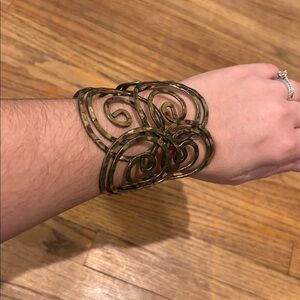 Artisan made swirl metal cuff